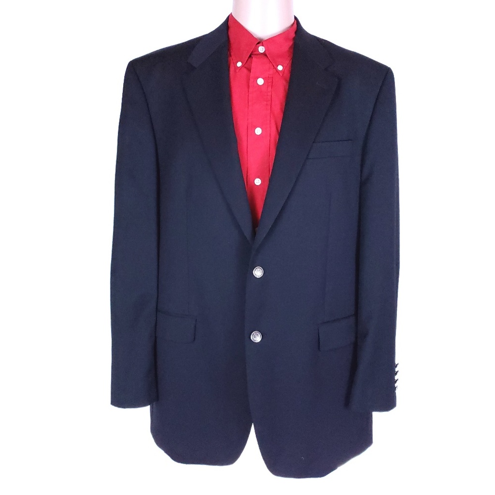 Chaps 100% Wool Men Sport Coat Blaze 2 Button Size 44L